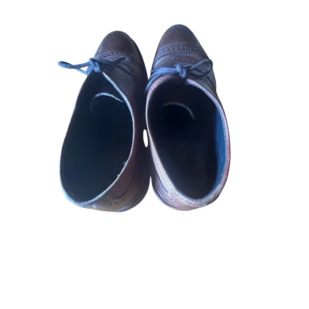 Allen Edmonds Strandmok Brown Leather Cap Toe Oxford Dress Shoe Men's 9.5 Brogue